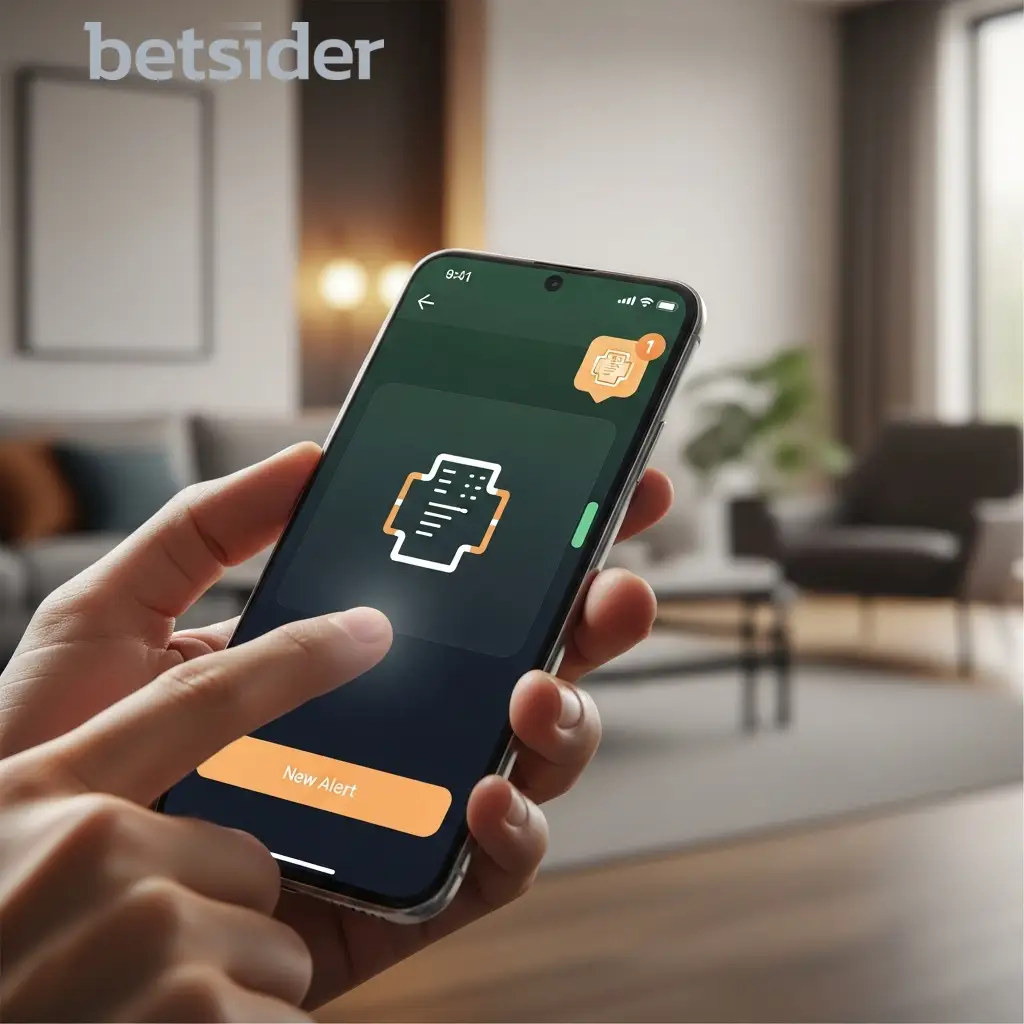 Smartphone-Bildschirm mit Anleitung zum Hinzufügen der Betsider-Verknüpfung